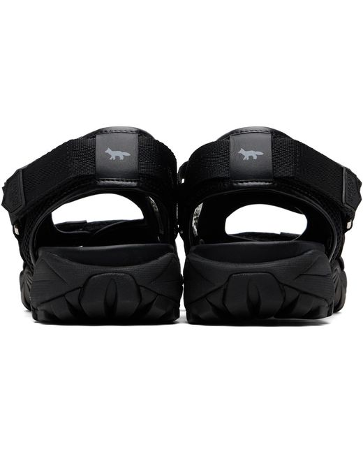 Maison Kitsuné Black Mesh Sandals for men