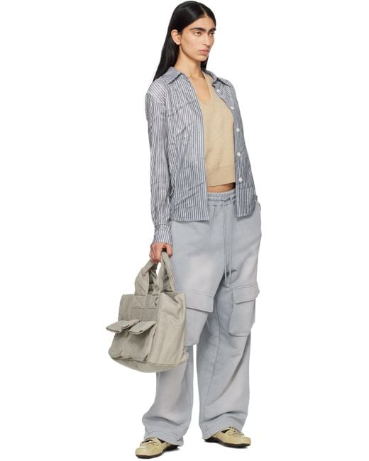 OPEN YY Oil Skin Venti Tote in Grey | Lyst Canada