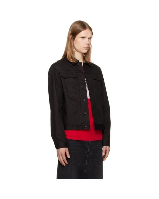 JKEEFER Black Jacob Type Three Denim Jacket for men