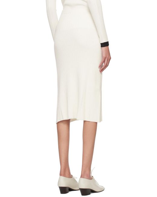 Proenza Schouler Natural Off-white White Label Button Midi Skirt