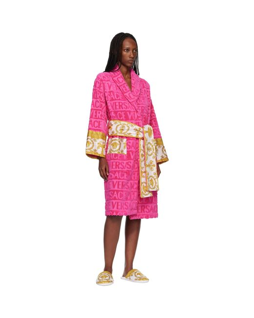 Versace Pink 'I Heart Baroque' Bathrobe