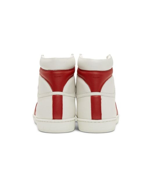 Saint Laurent White And Red Court Classic Sl/10 High-top