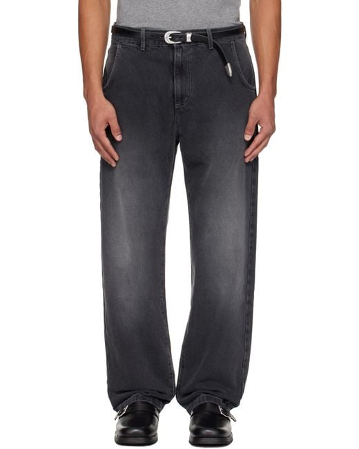 mfpen Black Regular Jeans for men
