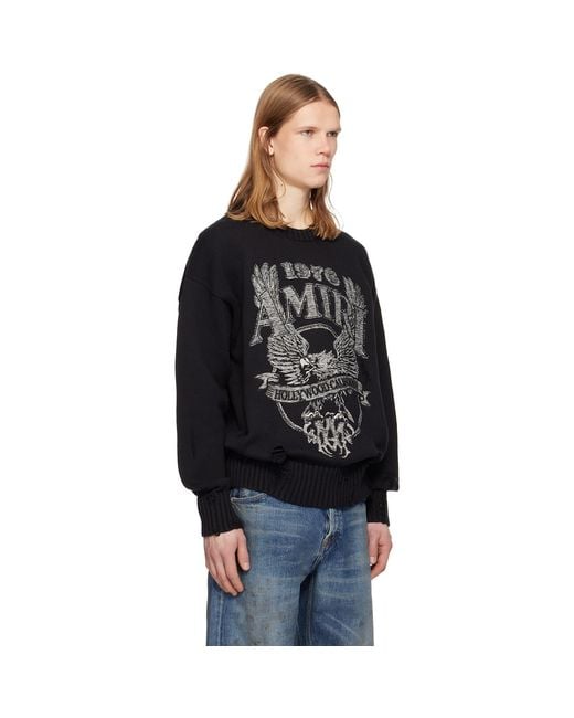 Amiri Black Eagle Sweater for men