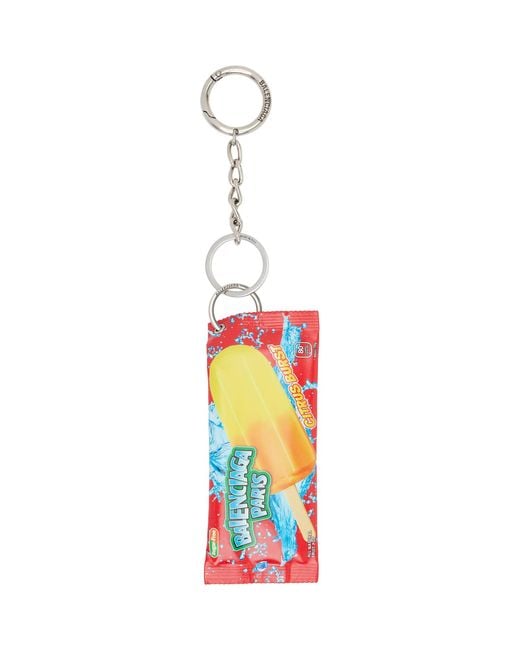 Balenciaga White Snack Pouch Charm Keychain