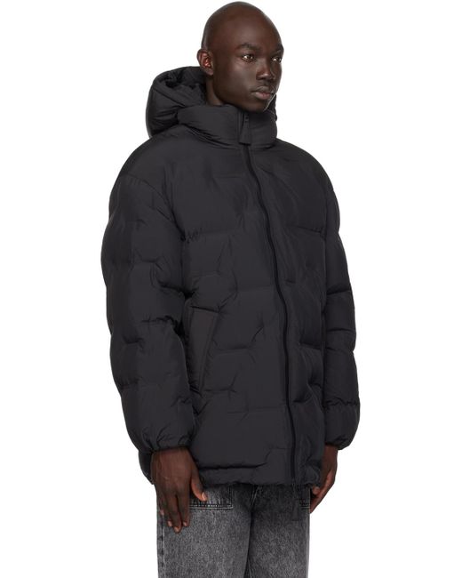 Ganni Blue Quilted Puffer Coat for men