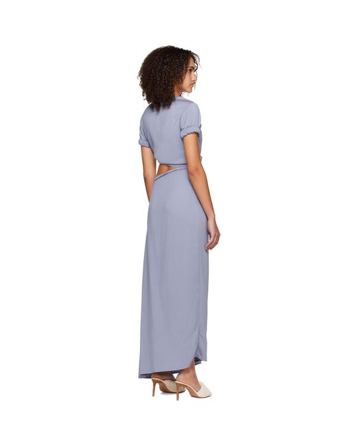 Christopher Esber Black Roll Sleeve Tee Maxi Dress