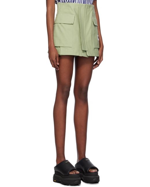 Sacai Green Carhartt Wip Edition Shorts
