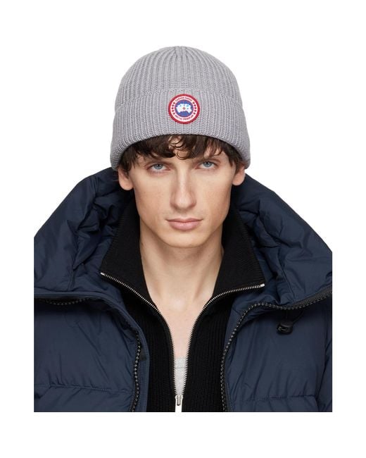 Canada Goose Blue Rib Beanie for men