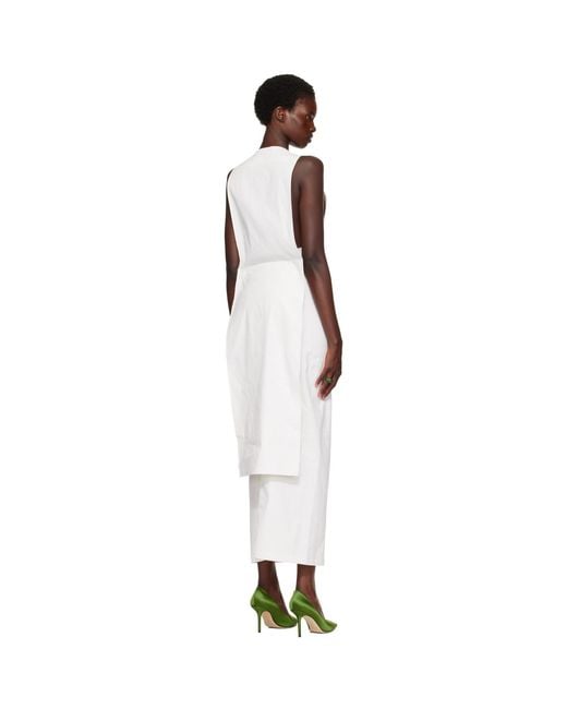 Issey Miyake White Off- Allow Maxi Dress