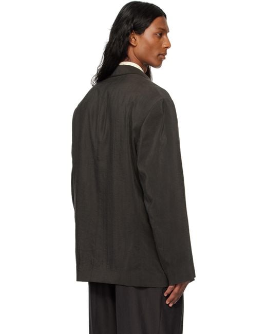 Lemaire Black Soft Db Blazer for men
