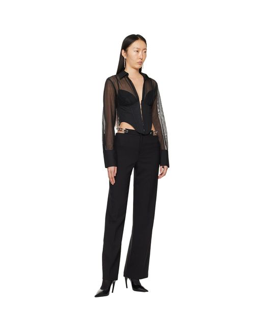 Dion Lee Black Chain Link Trousers