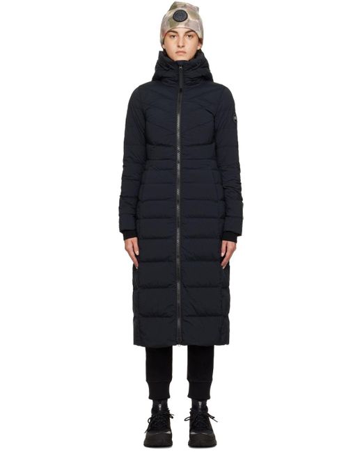 Canada Goose Black 'black Label' Clair Long Down Coat | Lyst
