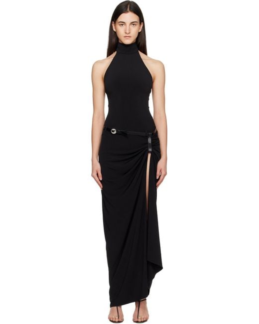 Coperni Black Suspended Halterneck Maxi Dress