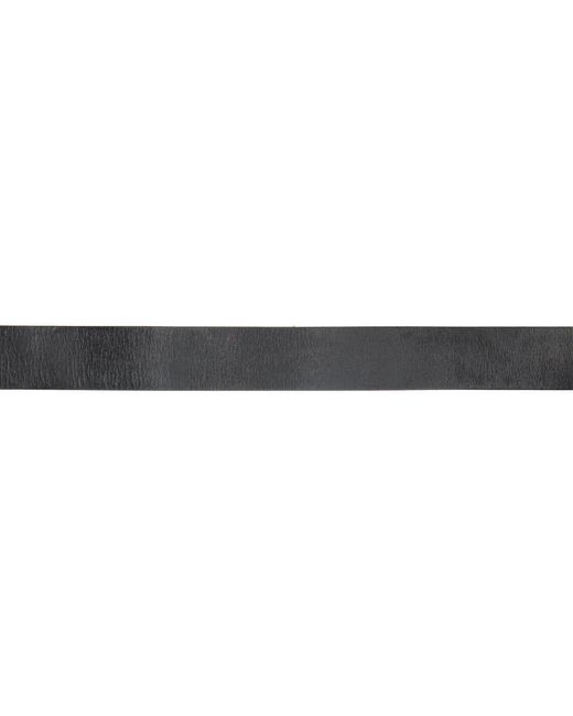 RRL Black Leather Double–o-ring Belt for men