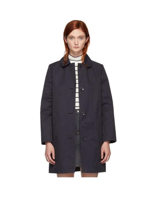 A.P.C. Blue Navy Poupee Coat