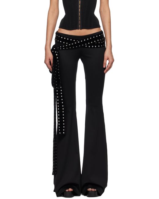 Fanci Club Black Jade Velvet Trousers