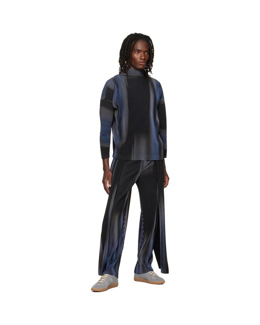 Homme Plissé Issey Miyake Blue Blend Of Lights T-Shirt for men