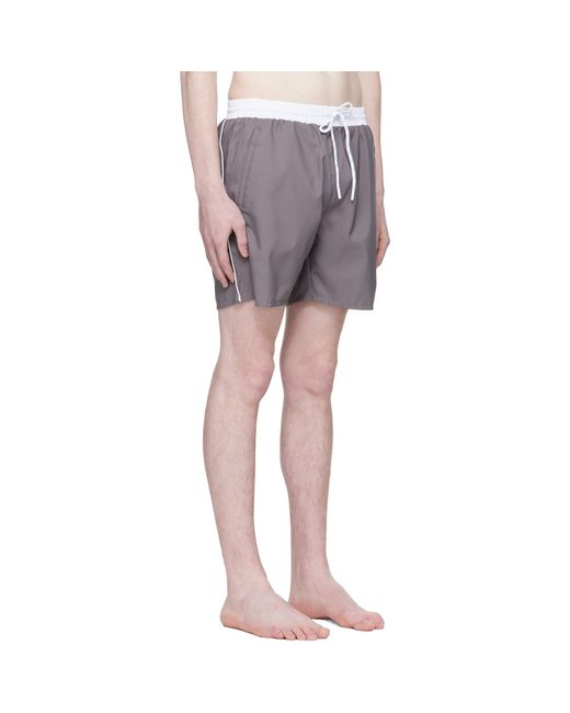 Boss Multicolor Contrast Band Logo Swim Shorts for men