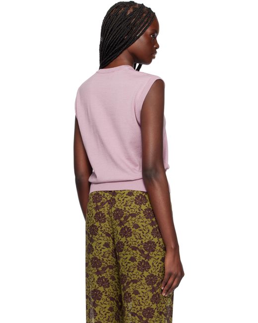 Dries Van Noten パープル ノースリーブ セーター Red