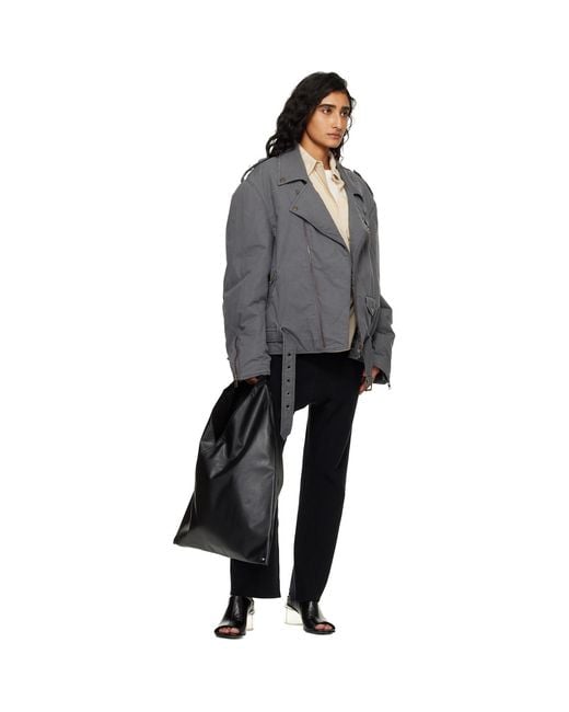MM6 by Maison Margiela Black Classic Triangle Tote