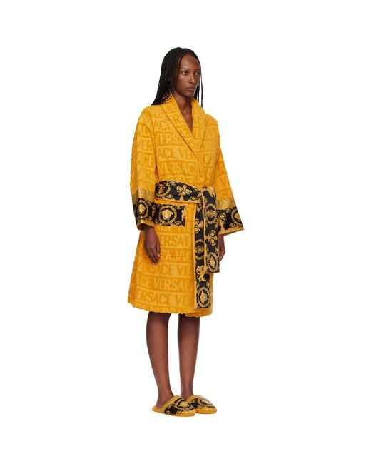 Versace Yellow 'I Heart Baroque' Bathrobe