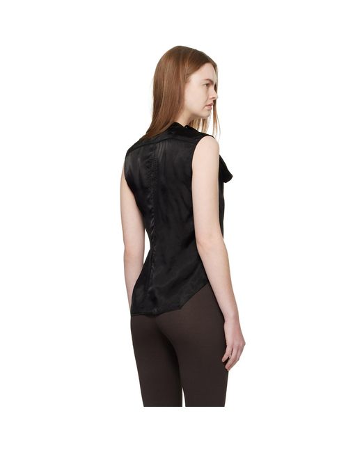 Rick Owens Black Temple Sl Island Blouse