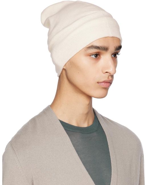 Label Under Construction Gray Off- Cocoon Beanie for men