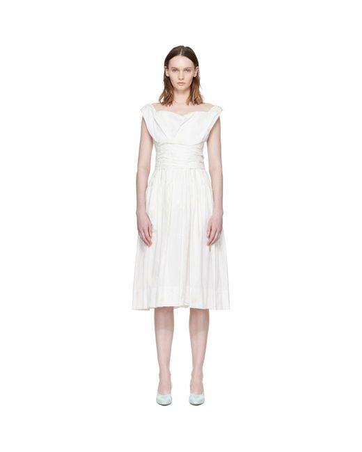 Vivienne Westwood White Off- Sunday Corset Midi Dress