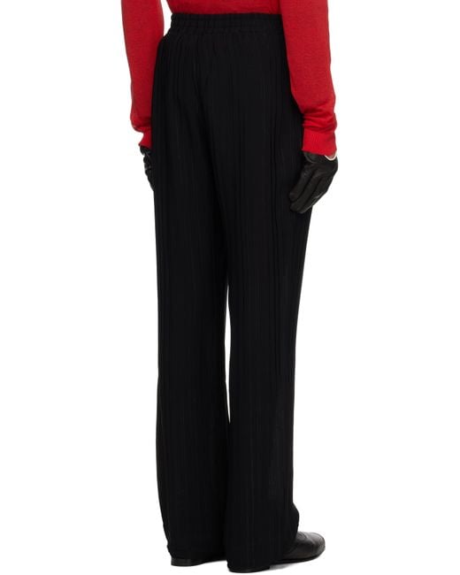 Ernest W. Baker Black Straight Fit Track Pants for men
