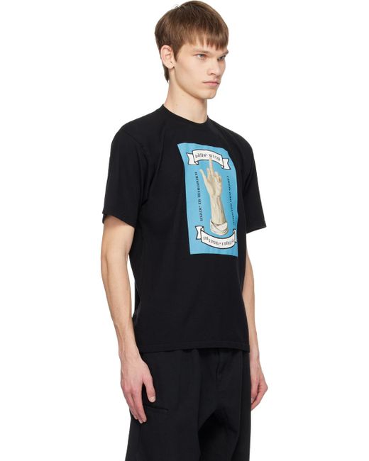 Undercover Black Graphic T-shirt for men