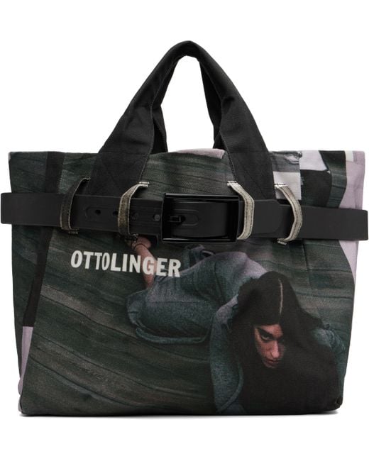 OTTOLINGER Black Maxi Belted Tote