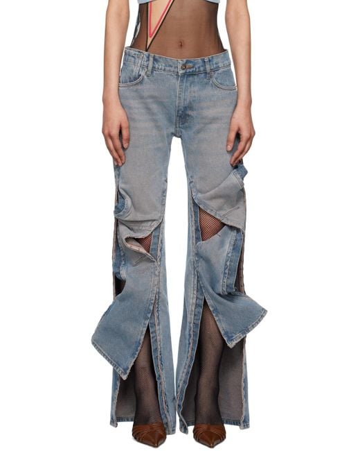 Y. Project Blue Hook-Eye Jeans