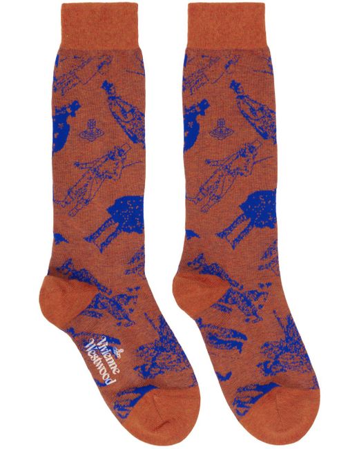 Vivienne Westwood Red Evolution Of Socks for men