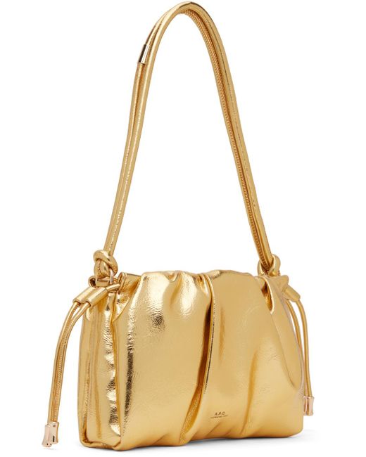 A.P.C. Metallic . Gold Ninon Mini Shoulder Bag
