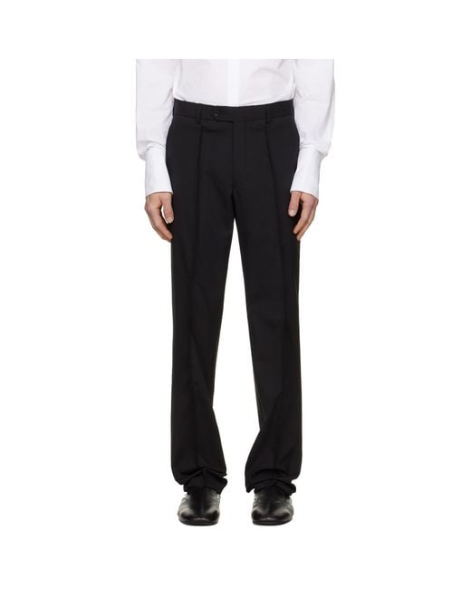 HODAKOVA Black Horse Hair Trousers for men