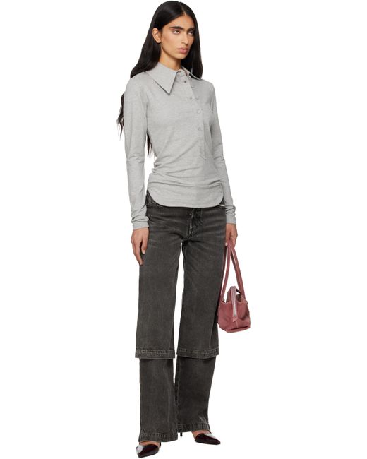 The Attico Black Light American Fleece Polo