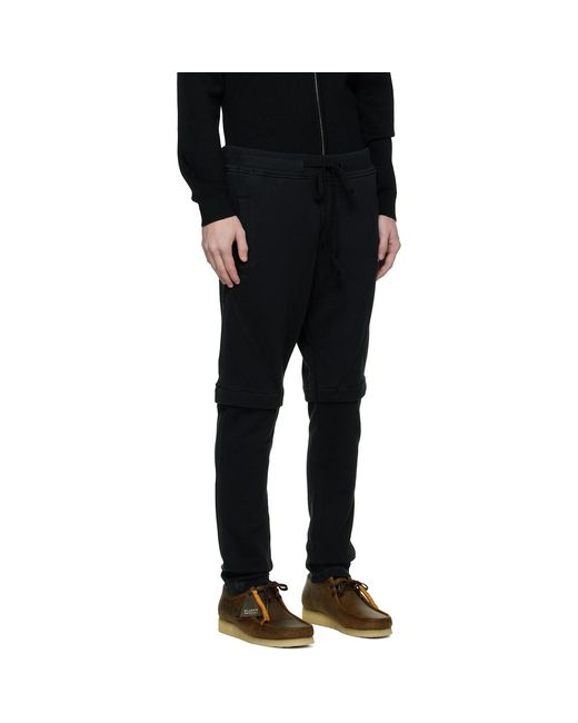 Greg Lauren Black Drawstring Lounge Pants for men