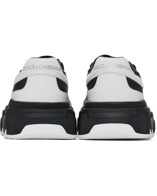 メンズ Dolce & Gabbana ブラック＆ホワイト Daymaster ナッパカーフスキン スニーカー Black