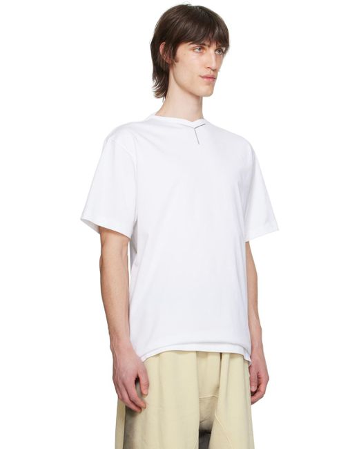 T-shirt blanc à col en v Y. Project pour homme en coloris White
