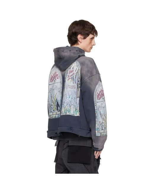 Who Decides War Blue Motley Hoodie for men