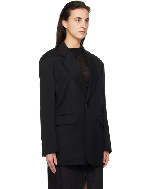 Wooyoungmi Black Wool Single Blazer