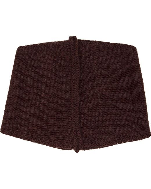 Our Legacy Brown Burgundy Miniature Scarf for men