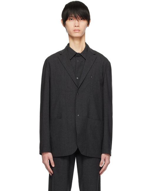 Norse Projects Black Gray Emil Blazer for men