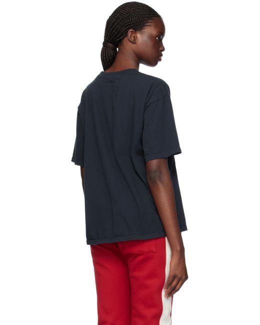 T-shirt noir à image à logo Rhude en coloris Red