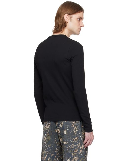 DIESEL Black D-Ribber-Ls-N T-Shirt for men