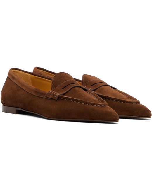 R13 Black Pointed Toe Loafers