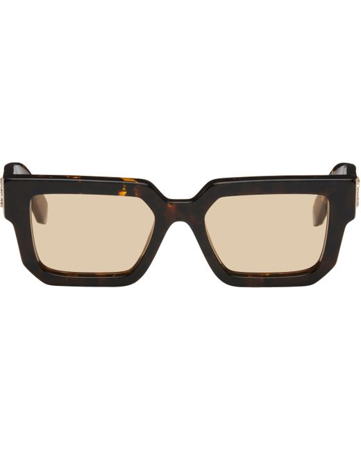 メンズ Off-White c/o Virgil Abloh ブラウン Silverstone サングラス Black