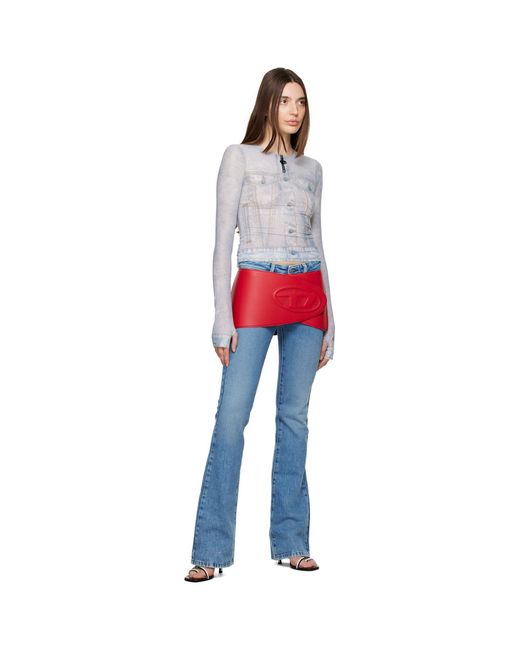 DIESEL Red Blue T-clau Long Sleeve T-shirt