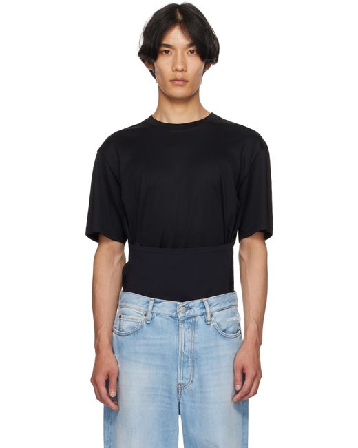 T-Shirt Droit Noir À Panneau De Style Corset Mugler pour homme en coloris Black